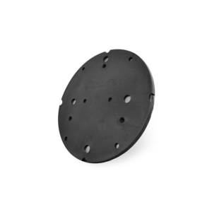 Black circle disc with holes